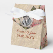 ヴィンテージロマンスカップルアンティークバラ結婚ズ フェイバーボックス (正面サイド)