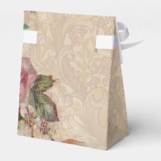 ヴィンテージロマンスカップルアンティークバラ結婚ズ フェイバーボックス (裏面サイド)