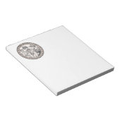 ヴィンテージロマンスカップル：アンティークバラガーリーラブ ノートパッド (アングル)