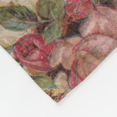 ヴィンテージロマンスカップル：アンティークバラガーリーラブ フリースブランケット (角)