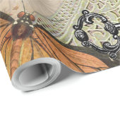 ヴィンテージロマンスカップル:アンティークバラガーリーラブ ラッピングペーパー (ロールコーナー)