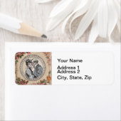 ヴィンテージロマンスカップル：アンティークバラガーリーラブ ラベル (インサイチュ)