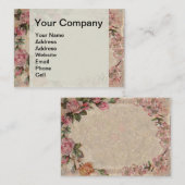 ヴィンテージロマンスカップル:アンティークバラガーリーラブ 名刺 (正面/裏面)