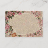 ヴィンテージロマンスカップル:アンティークバラガーリーラブ 名刺 (裏面)