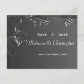 ヴィンテージロマンスダークシルバー結婚ズ 案内ポストカード (正面)