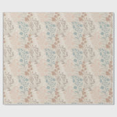 ヴィンテージロマンスパターンフローラ ラッピングペーパー (フラット)