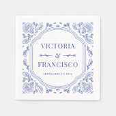 ヴィンテージロマンスフローラカクテルナプキン スタンダードカクテルナプキン (正面)