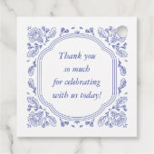 ヴィンテージロマンスフローラ結婚式の引き出物ラベル フェイバータグ (裏面)