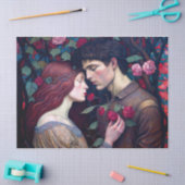 ヴィンテージロマンス愛好家カップルの切り離し 薄葉紙 (クラフト)