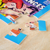 ヴィンテージロマンス漫画ブックカバーコラージュ ジグソーパズル (側面)