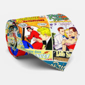 ヴィンテージロマンス漫画ブックカバーコラージュ ネクタイ (ロール)