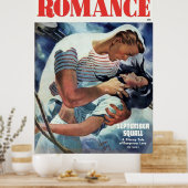 ヴィンテージロマンス漫画ブックカバー ポスター (キッチン)