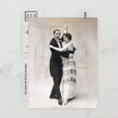 ヴィンテージロマンス社交ダンスダンスカップル ポストカード (正面/裏面)