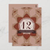 ヴィンテージロマンス結婚レースのテーブル番号葉書 ポストカード (正面/裏面)