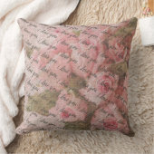 ヴィンテージロマンス:手書き「I Love You」 クッション (ブランケット)