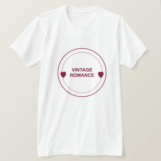 ヴィンテージロマンス - 永遠の愛の美意識デザイン Tシャツ (デザイン正面)