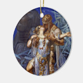 ヴィンテージロマンチックなカップルのアンソニーとクレオパトラキス セラミックオーナメント (左)