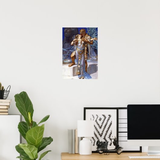 ヴィンテージロマンチックなカップルのアンソニーとクレオパトラキス ポスター (ホームオフィス)