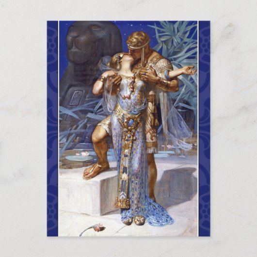 ヴィンテージロマンチックなカップルのアンソニーとクレオパトラキス ポストカード (正面)