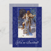 ヴィンテージロマンチックなカップルのアンソニーとクレオパトラキス 招待状 (正面/裏面)