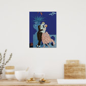 ヴィンテージロマンチックなカップルOui ポスター (キッチン)