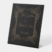 ヴィンテージロマンチックなスチームパンクフェアイ結婚ターレ 台座サイン (正面)