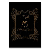 ヴィンテージロマンチックなスチームパンク童話のテーブルカード テーブルナンバー (正面)