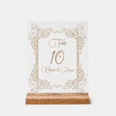 ヴィンテージロマンチックなスチームパンク童話のテーブル番号 アクリルサイン (正面)