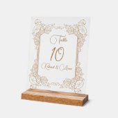 ヴィンテージロマンチックなスチームパンク童話のテーブル番号 アクリルサイン (傾斜)