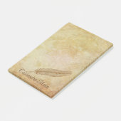 ヴィンテージロマンチックなパーチメントクィルペパーソナライズされたン ポストイット (アングル)