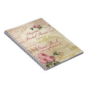 ヴィンテージロマンチックな愛ブライダルシャワーの来客名簿| ノートブック (右側)