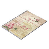 ヴィンテージロマンチックな愛ブライダルシャワーの来客名簿| ノートブック (左側)