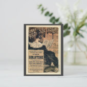 ヴィンテージロマンチックな本の広告 ポストカード (スタンド正面)