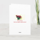 ヴィンテージロマンチックな若い女性バレンタイン シーズンカード (裏面)