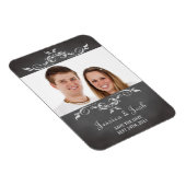 ヴィンテージロマンチックな黒板スクロール日付を保存 マグネット (右側)