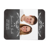 ヴィンテージロマンチックな黒板スクロール日付を保存 マグネット (横)