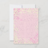 ヴィンテージロマンチックなRSVPの結婚式の招待状 出欠カード (裏面)