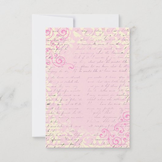 ヴィンテージロマンチックなRSVPの結婚式の招待状 出欠カード (裏面)