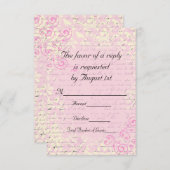 ヴィンテージロマンチックなRSVPの結婚式の招待状 出欠カード (正面/裏面)