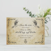 ヴィンテージロマンチックに日付カードを保存 セーブザデート (スタンド正面)