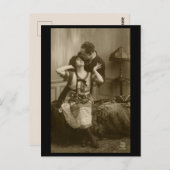 ヴィンテージロマンチックカップルはがき ポストカード (正面/裏面)