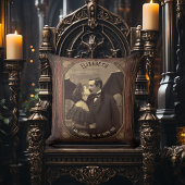 ヴィンテージロマンチックキスをするドラキュラヴァンパイアゴシック クッション