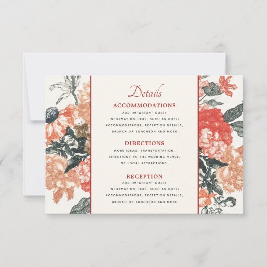 ヴィンテージロマンチックコテージコアフローラ詳細 出欠カード (正面)