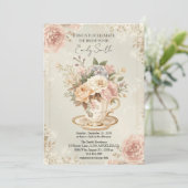 ヴィンテージロマンチックシックブライダルシャワー 招待状 (スタンド正面)