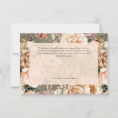 ヴィンテージロマンチックシャンパンベージュ&セージフローラ サンキューカード (裏面)