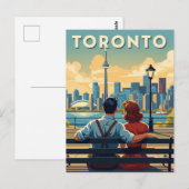 ヴィンテージロマンチックトロントカナダトラベル ポストカード (正面/裏面)