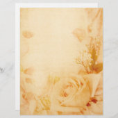 ヴィンテージロマンチックバラパーチメントレターヘッド (正面/裏面)