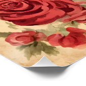 ヴィンテージロマンチックバレンタインデーのカップル ポスター (コーナー)