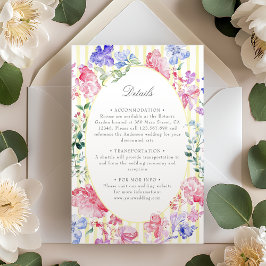 ヴィンテージロマンチックフローラリージェンシー結婚ズ詳細 エンクロージャーカード