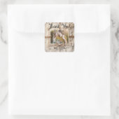 ヴィンテージロマンチックフローラレースバー素朴ラップ結婚ズ スクエアシール (バッグ)